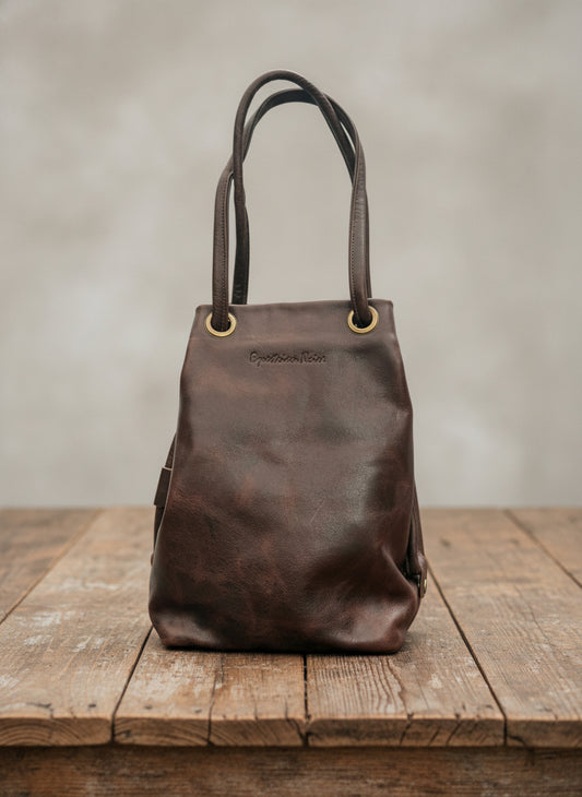 Camden bucket bag in espresso