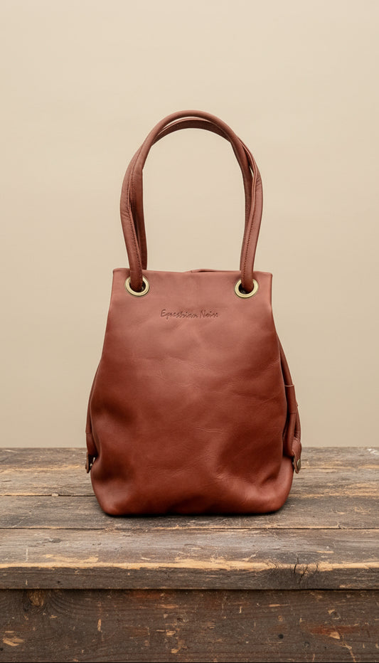 Camden bucket bag in Oxblood