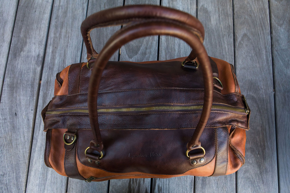 Aiken Weekender Bag - Chocolate & Cognac