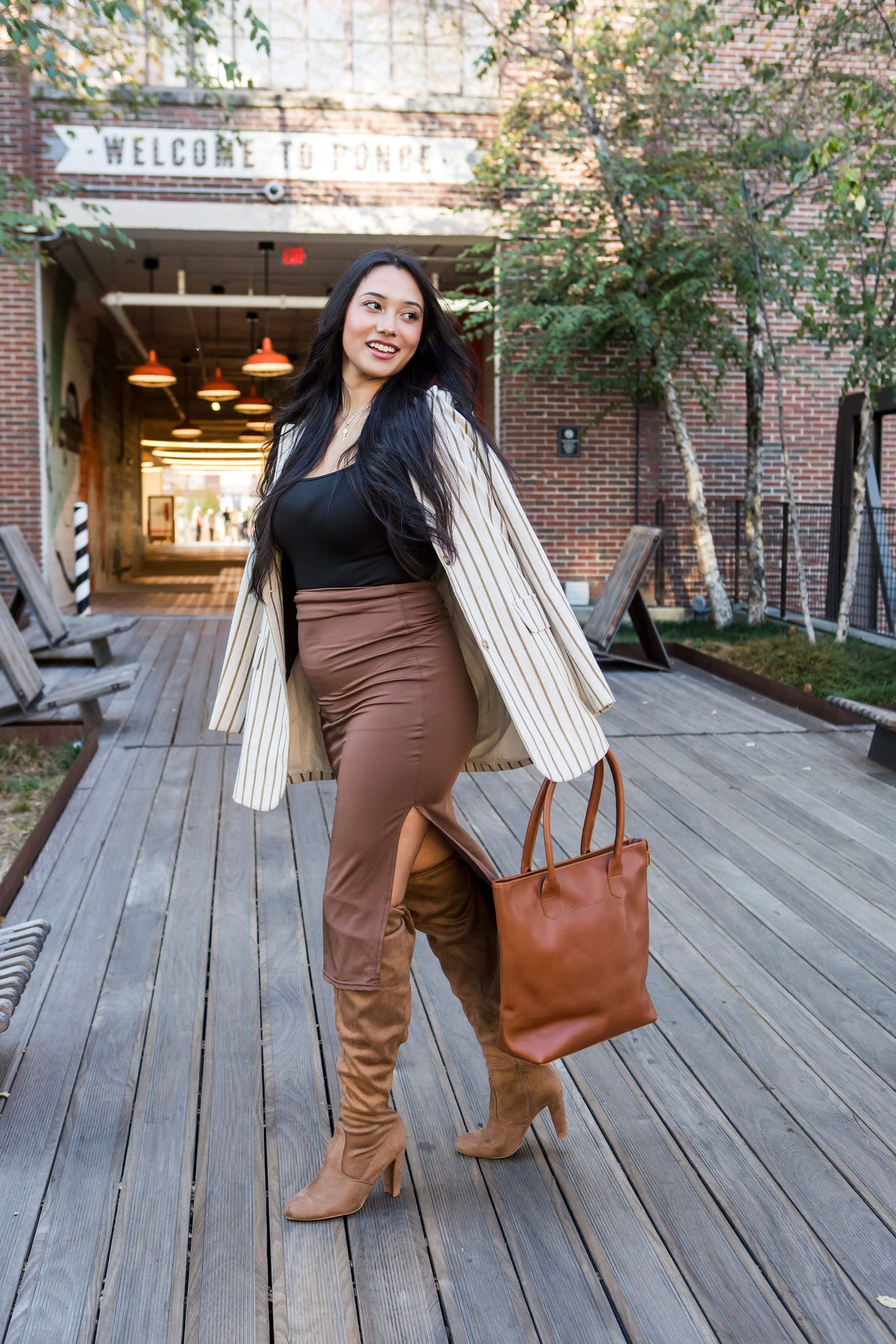 Petite Wellington Tote - Cognac