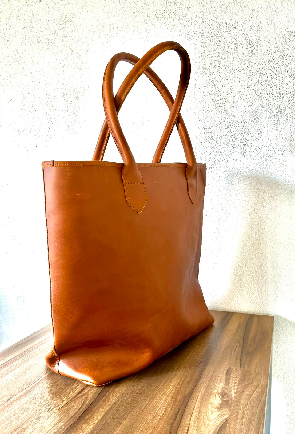 XL tote bag in Congac