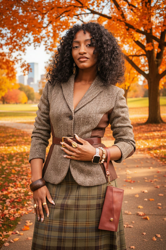 Saddler tri-fold wristlet