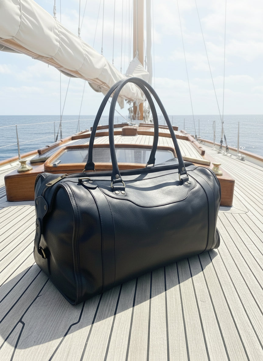 aiken weekender in noire on boat