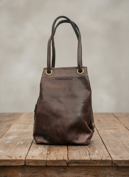 Camden bucket bag in espresso