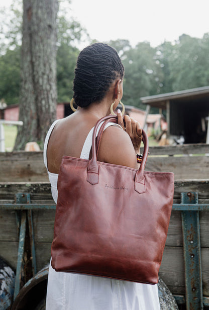 Petite Wellington Tote - Oxblood