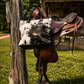 Petite Wellington Tote - Black & White cowhide