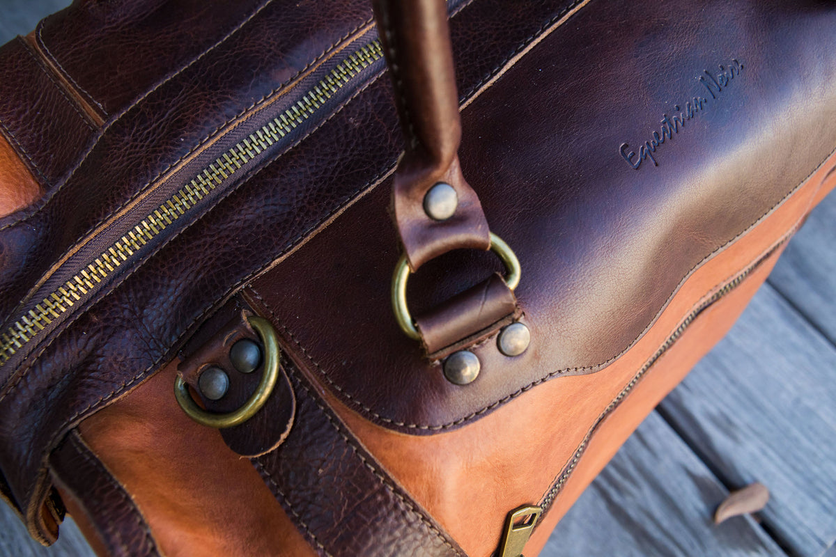 Aiken Weekender Bag - Chocolate & Cognac