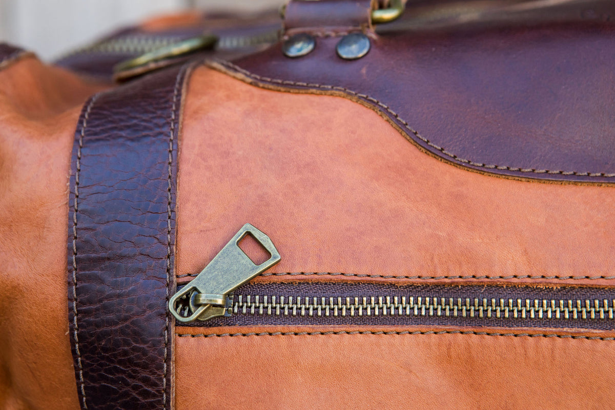 Aiken Weekender Bag - Chocolate & Cognac