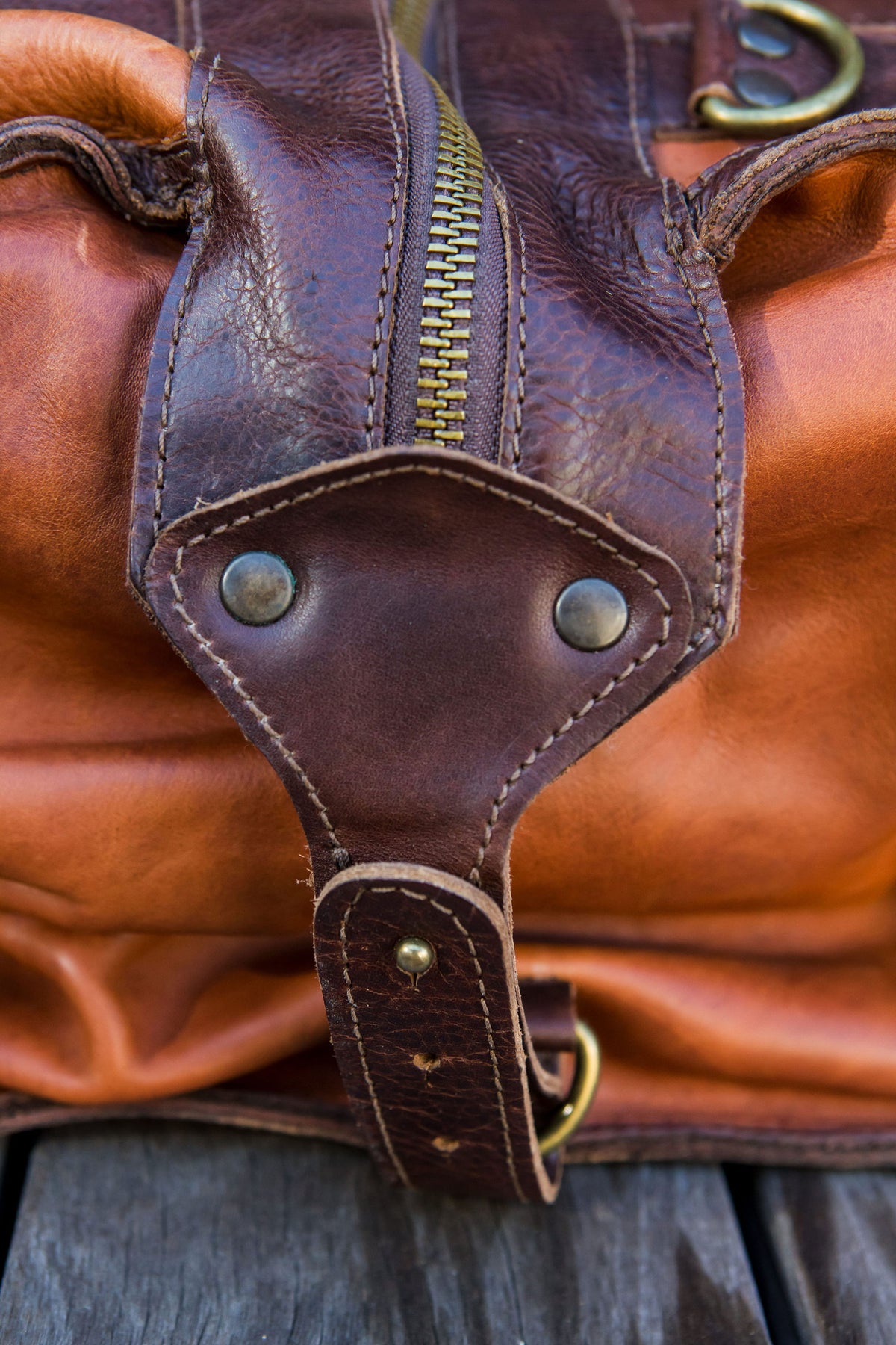 Aiken Weekender Bag - Chocolate & Cognac