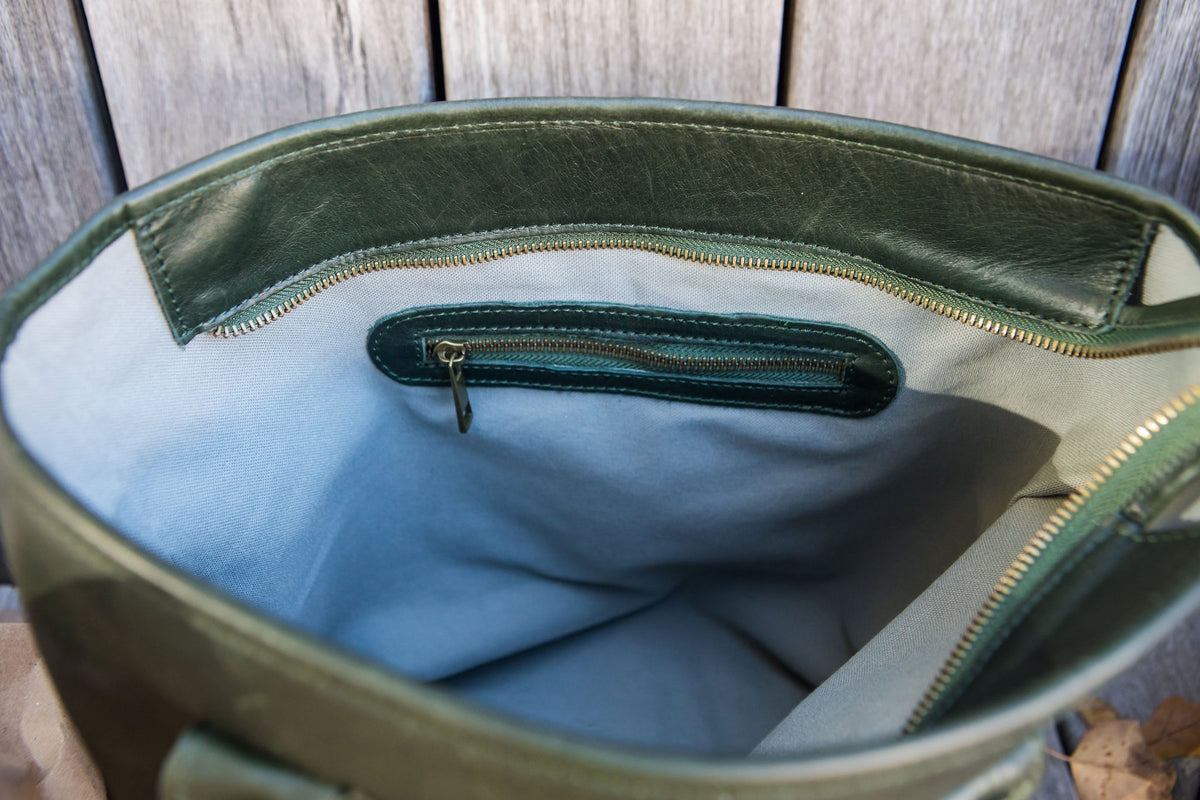 Wellington Tote - Hunter Green
