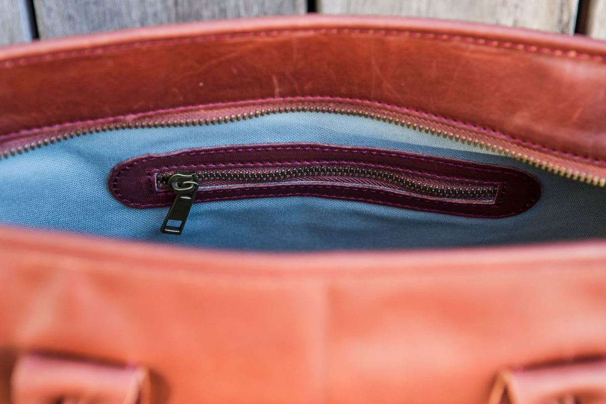 Petite Wellington Tote - Oxblood