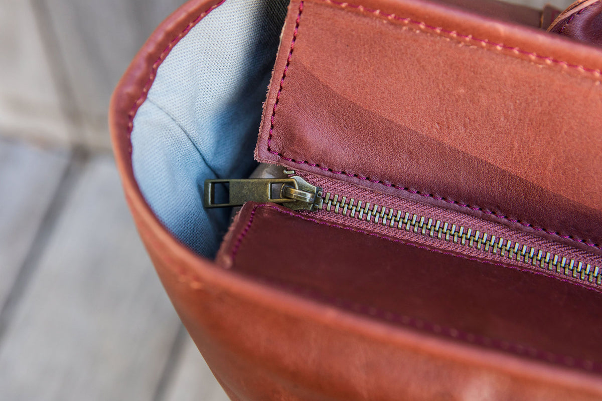 Petite Wellington Tote - Oxblood