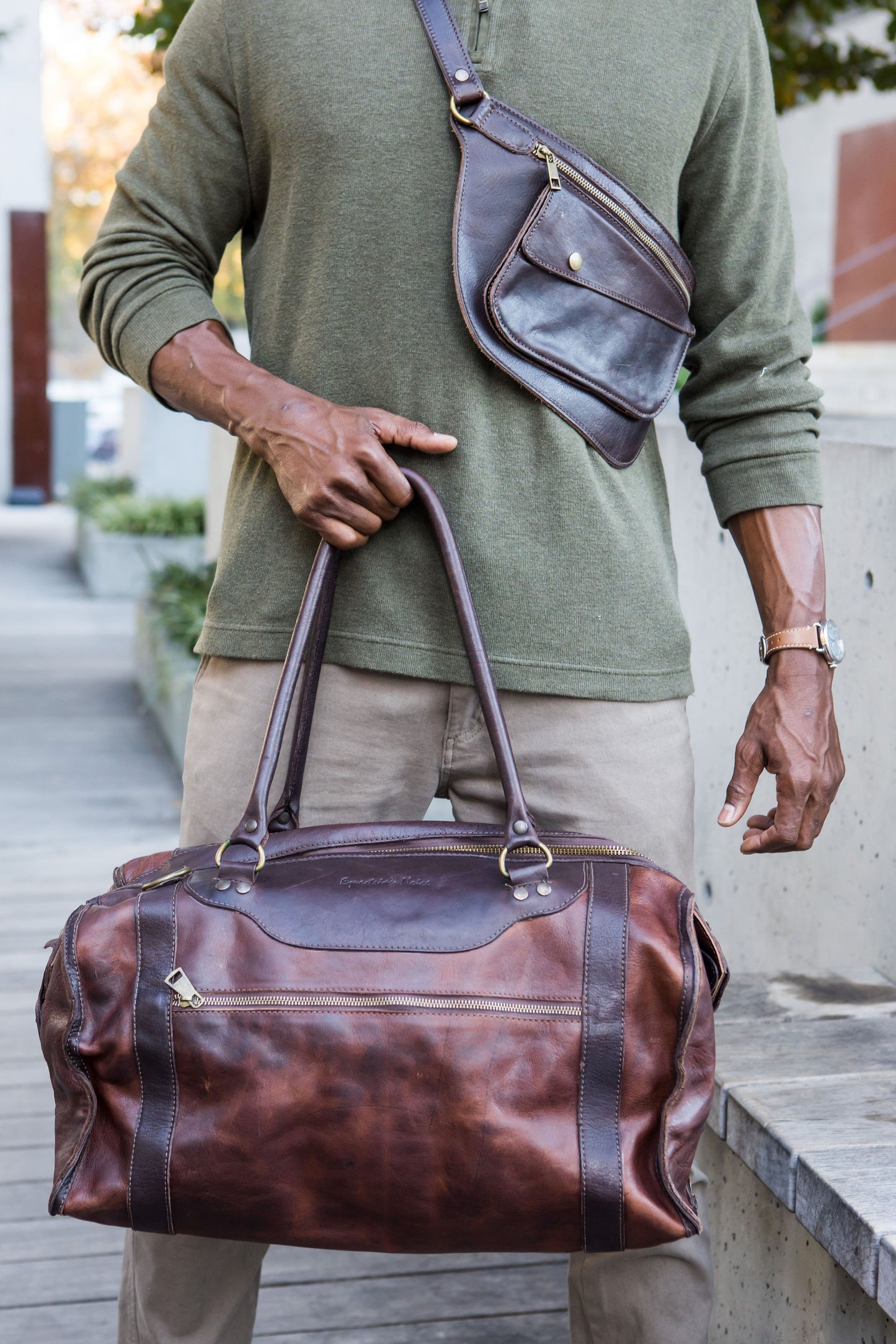 Aiken Weekender Bag - Double Chocolate