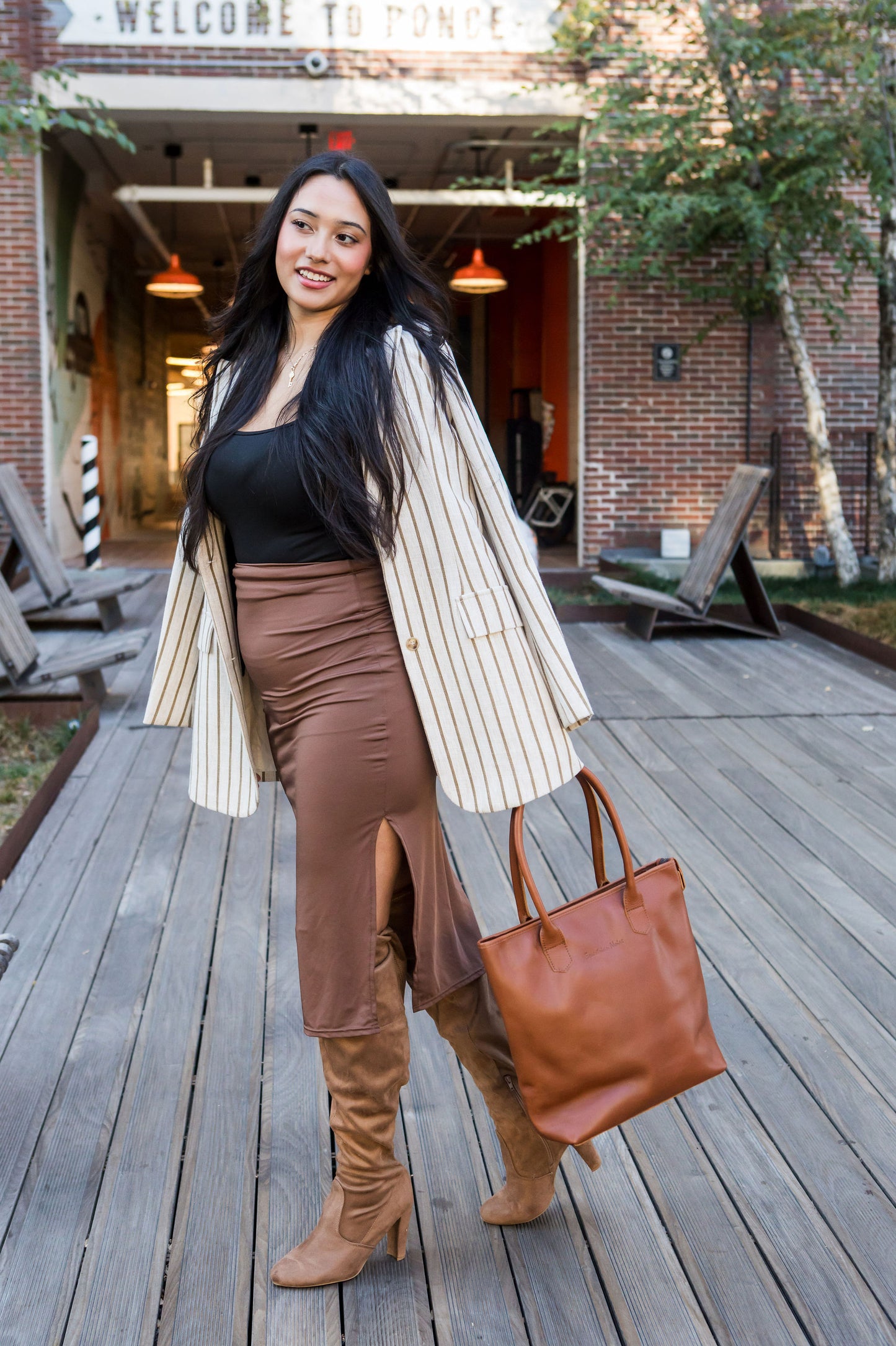 Petite Wellington Tote - Cognac