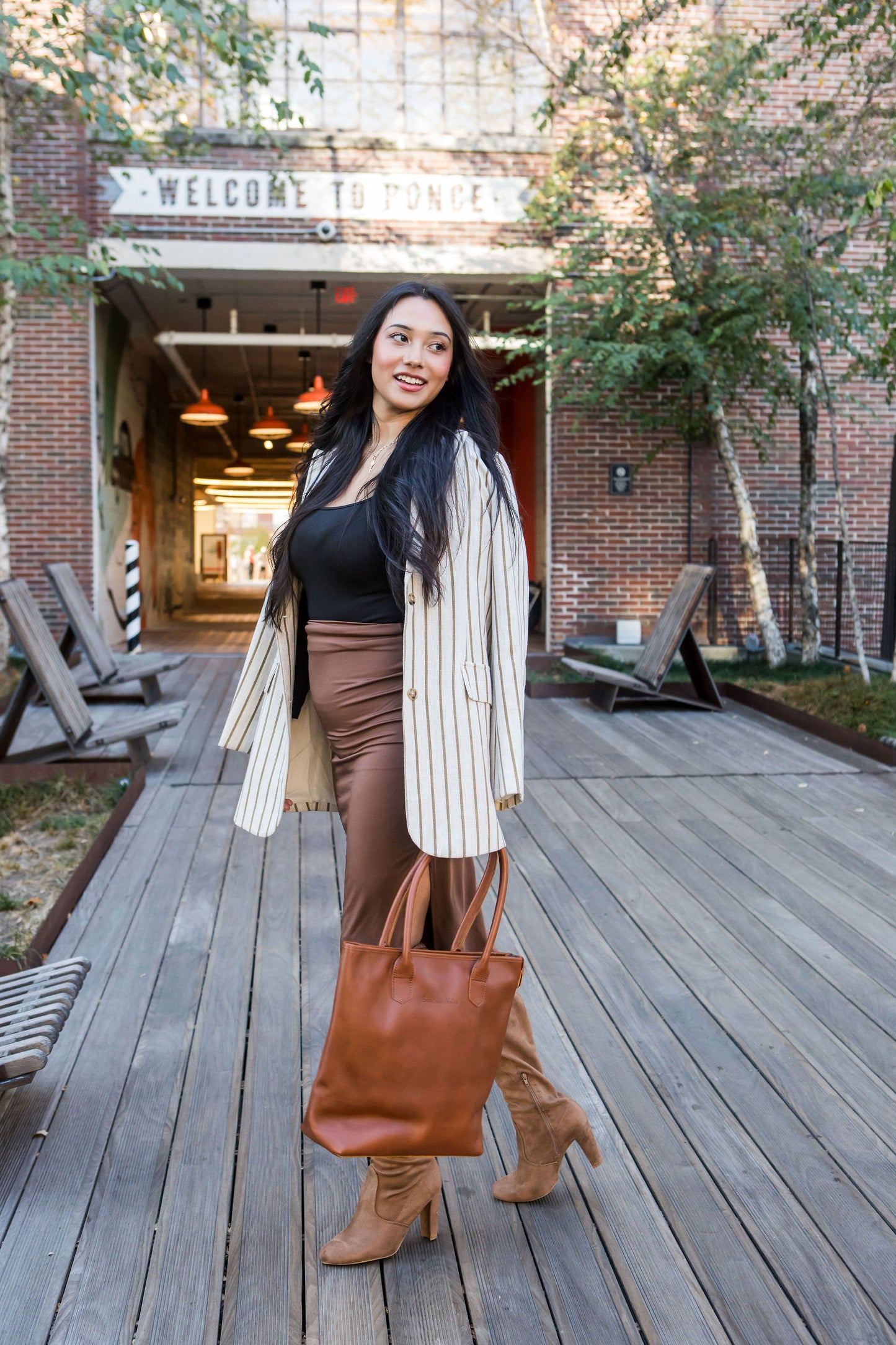 Petite Wellington Tote - Cognac