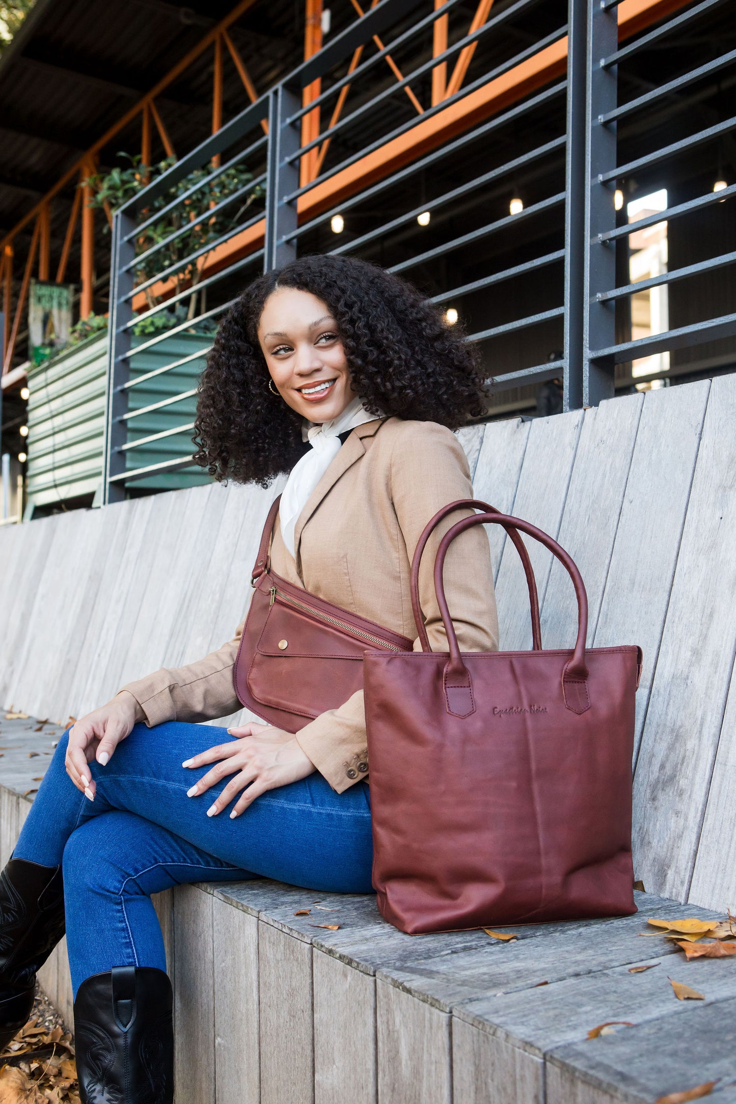 Petite Wellington Tote - Oxblood