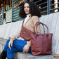 Petite Wellington Tote - Oxblood