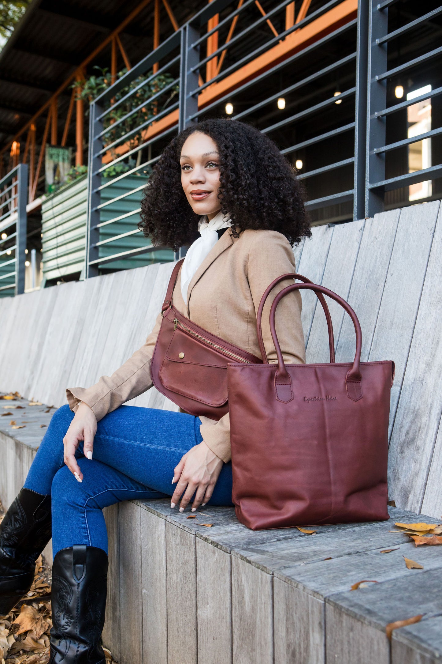 Petite Wellington Tote - Oxblood