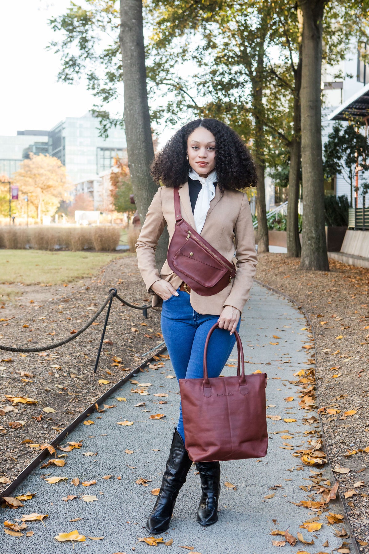 Petite Wellington Tote - Oxblood