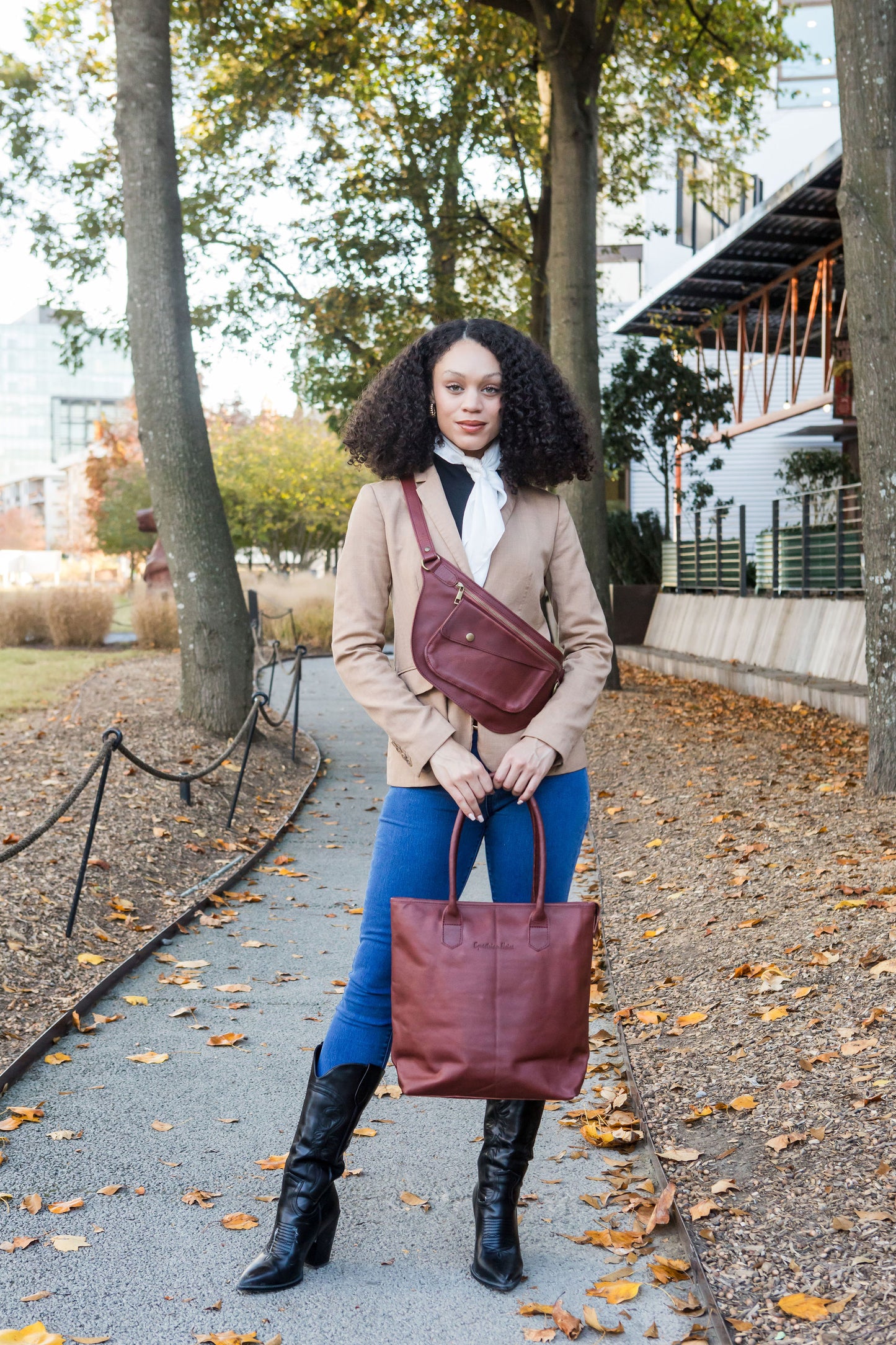 Petite Wellington Tote - Oxblood