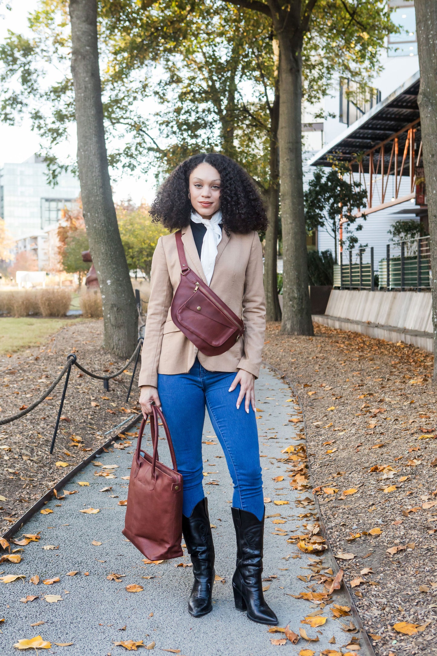 Petite Wellington Tote - Oxblood
