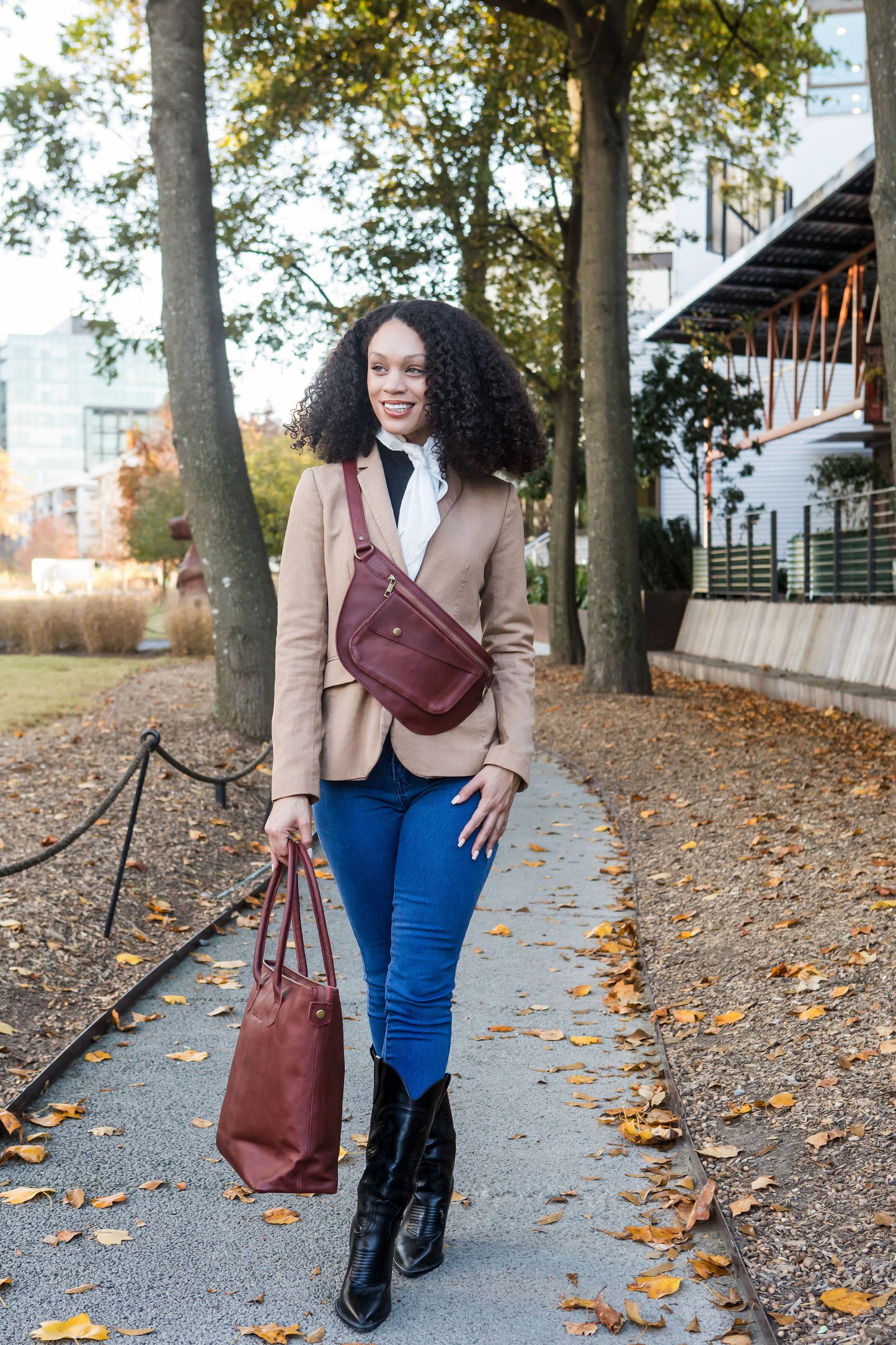 Petite Wellington Tote - Oxblood