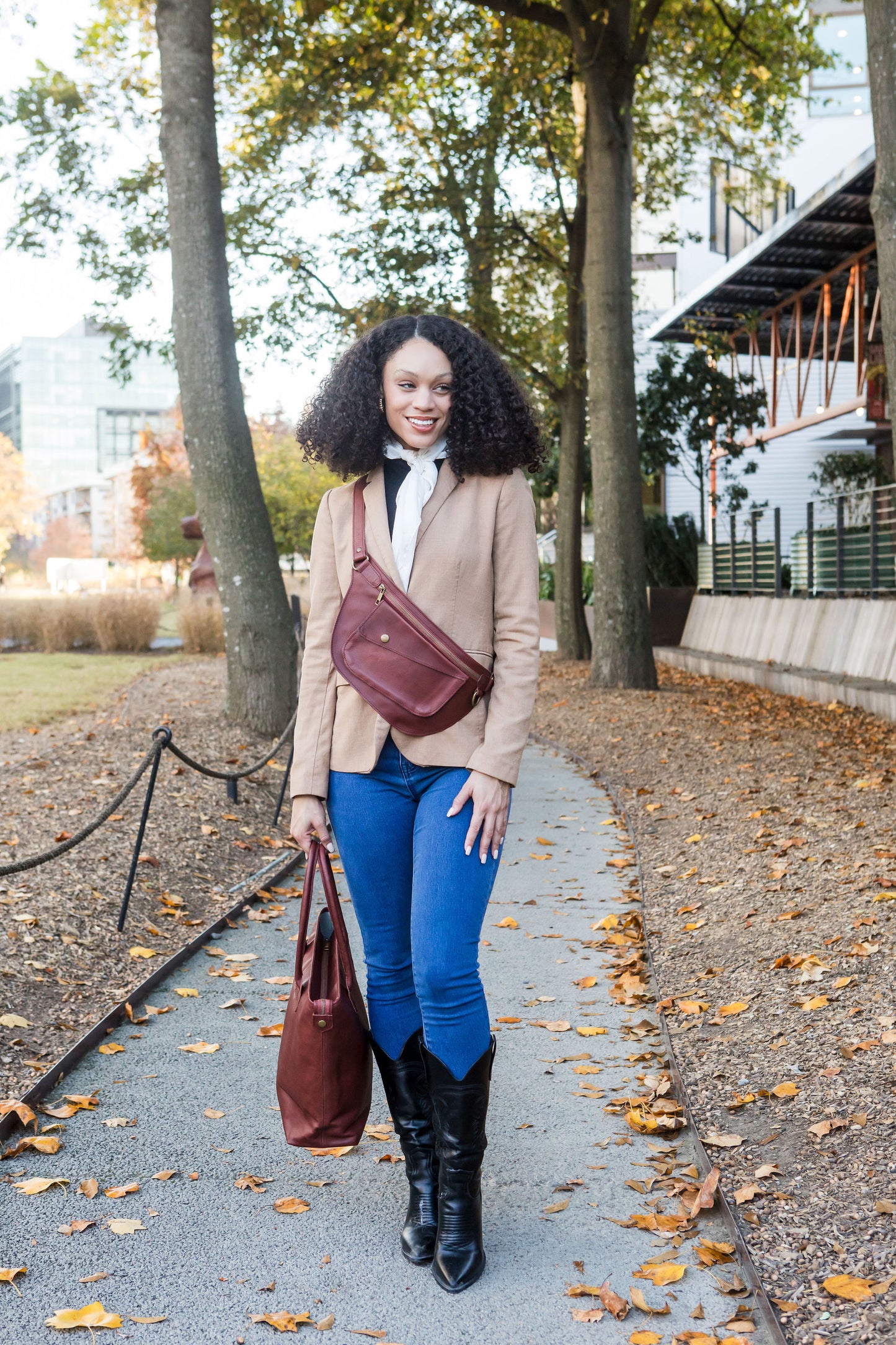 Petite Wellington Tote - Oxblood
