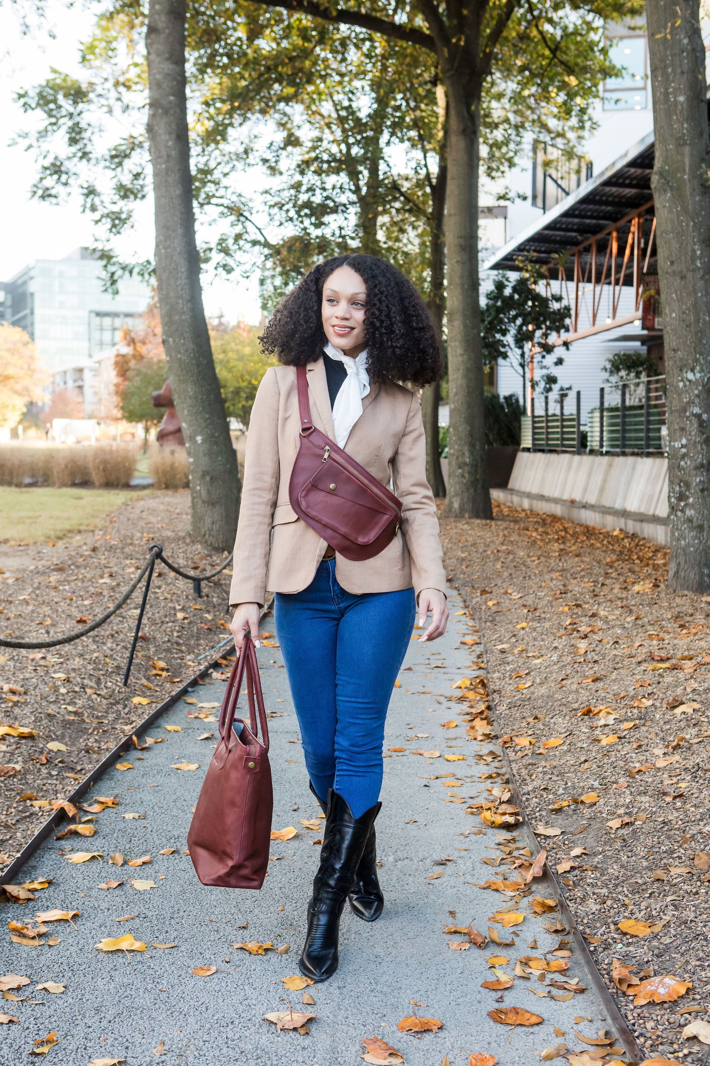 Petite Wellington Tote - Oxblood