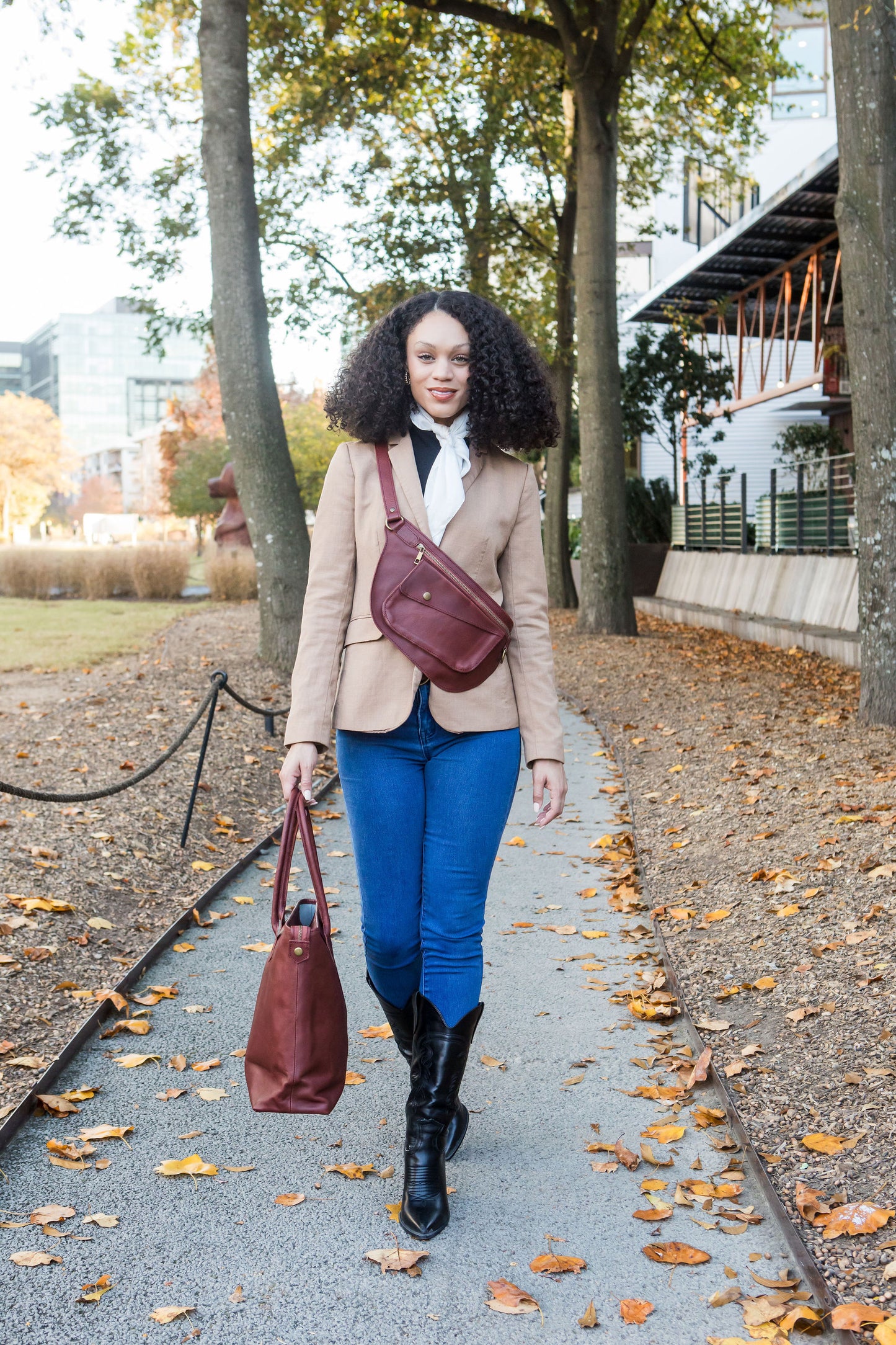 Petite Wellington Tote - Oxblood
