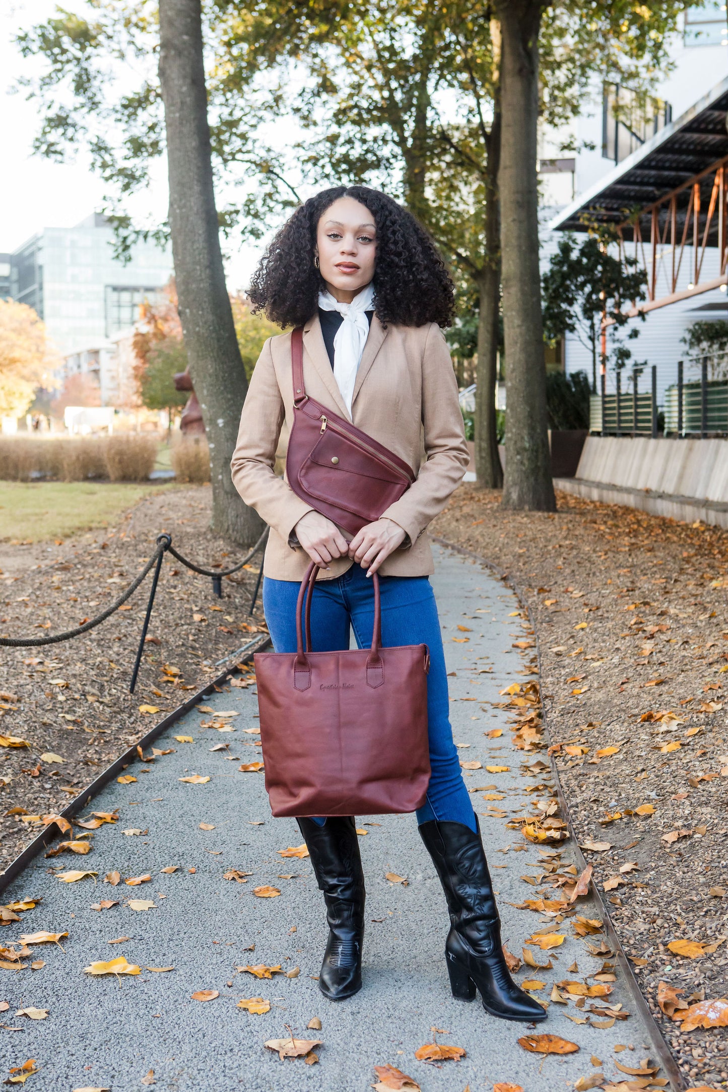 Petite Wellington Tote - Oxblood