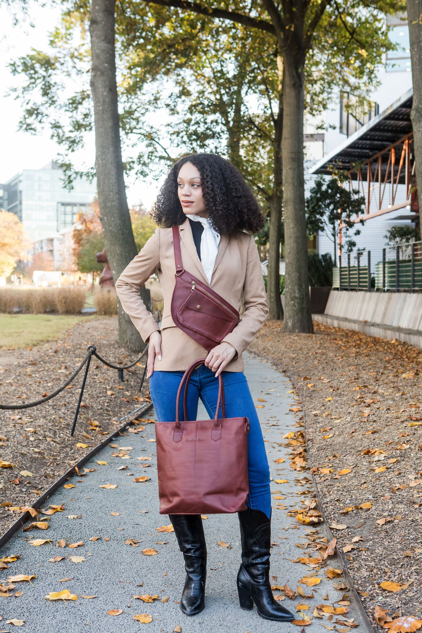 Petite Wellington Tote - Oxblood