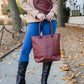 Petite Wellington Tote - Oxblood