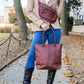 Petite Wellington Tote - Oxblood