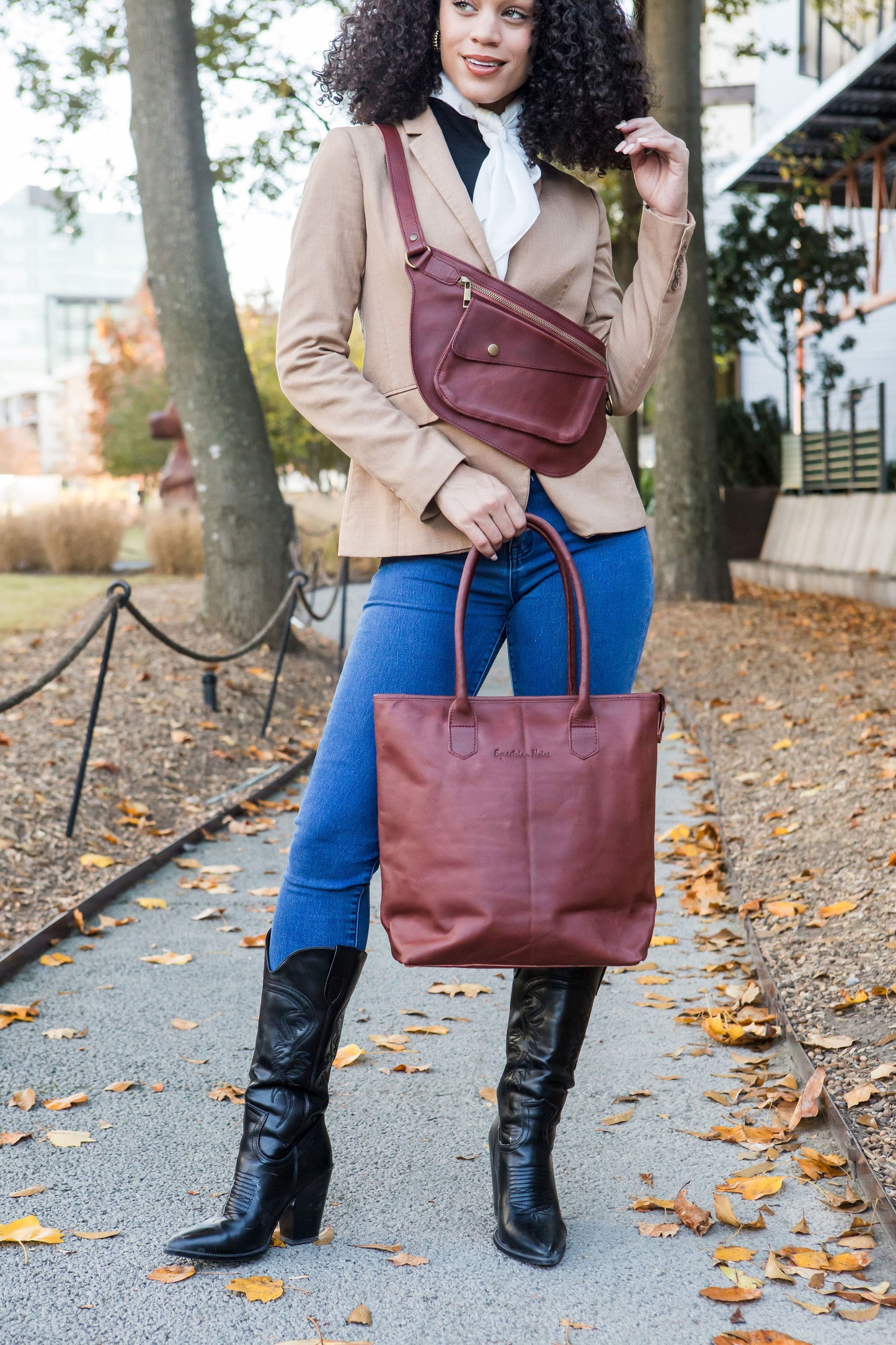Petite Wellington Tote - Oxblood