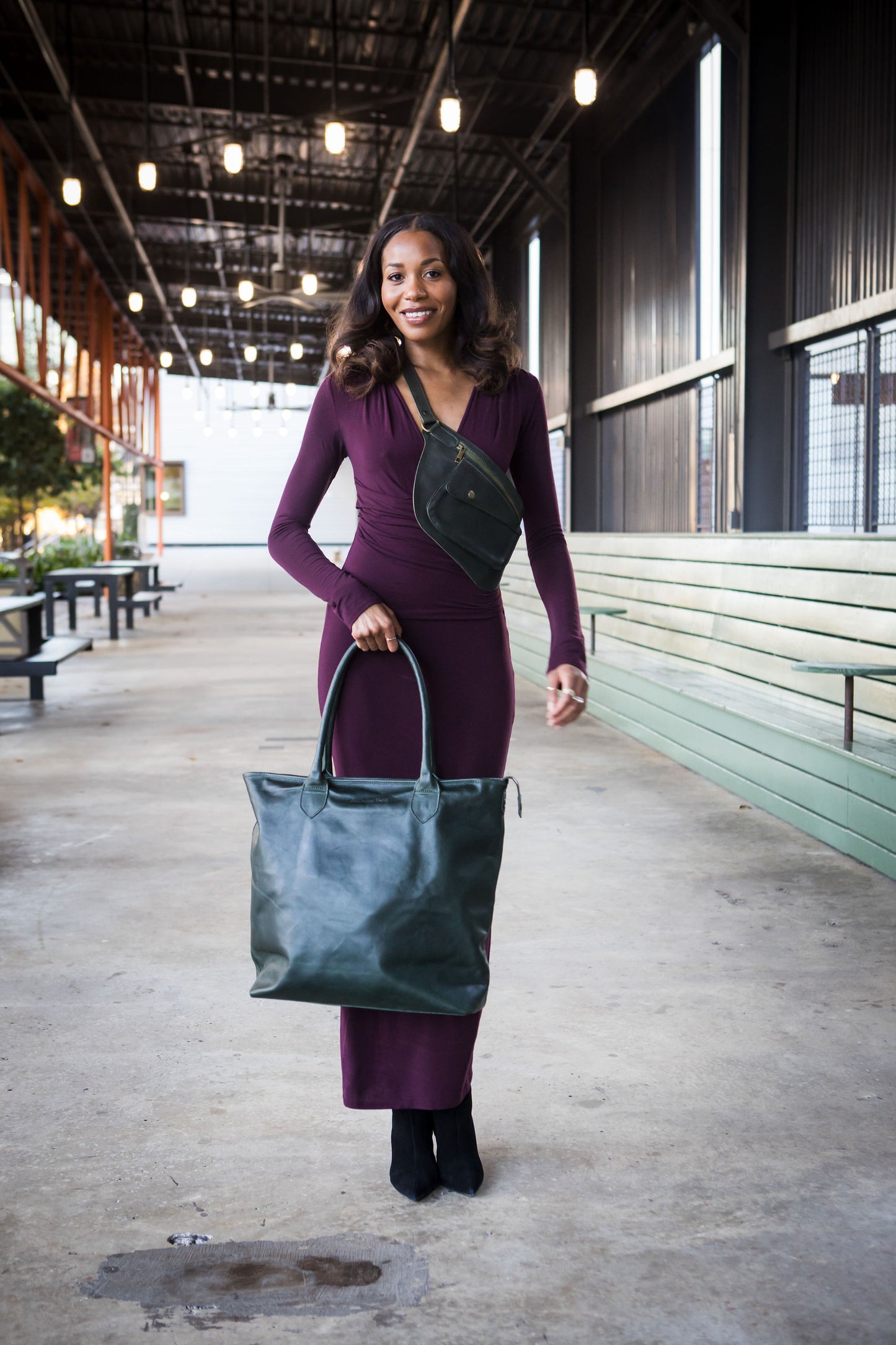 Wellington Tote - Hunter Green