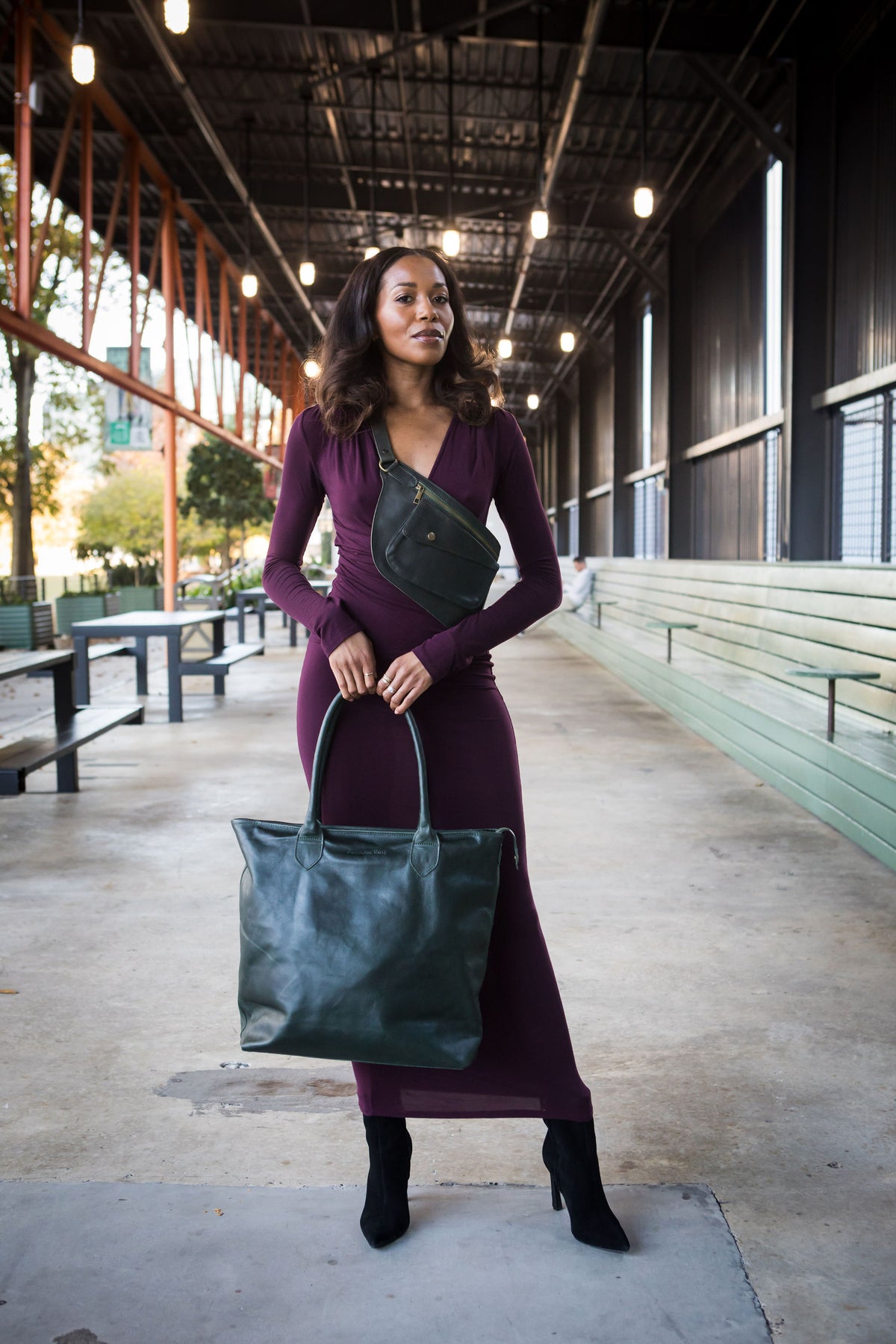 Wellington Tote - Hunter Green