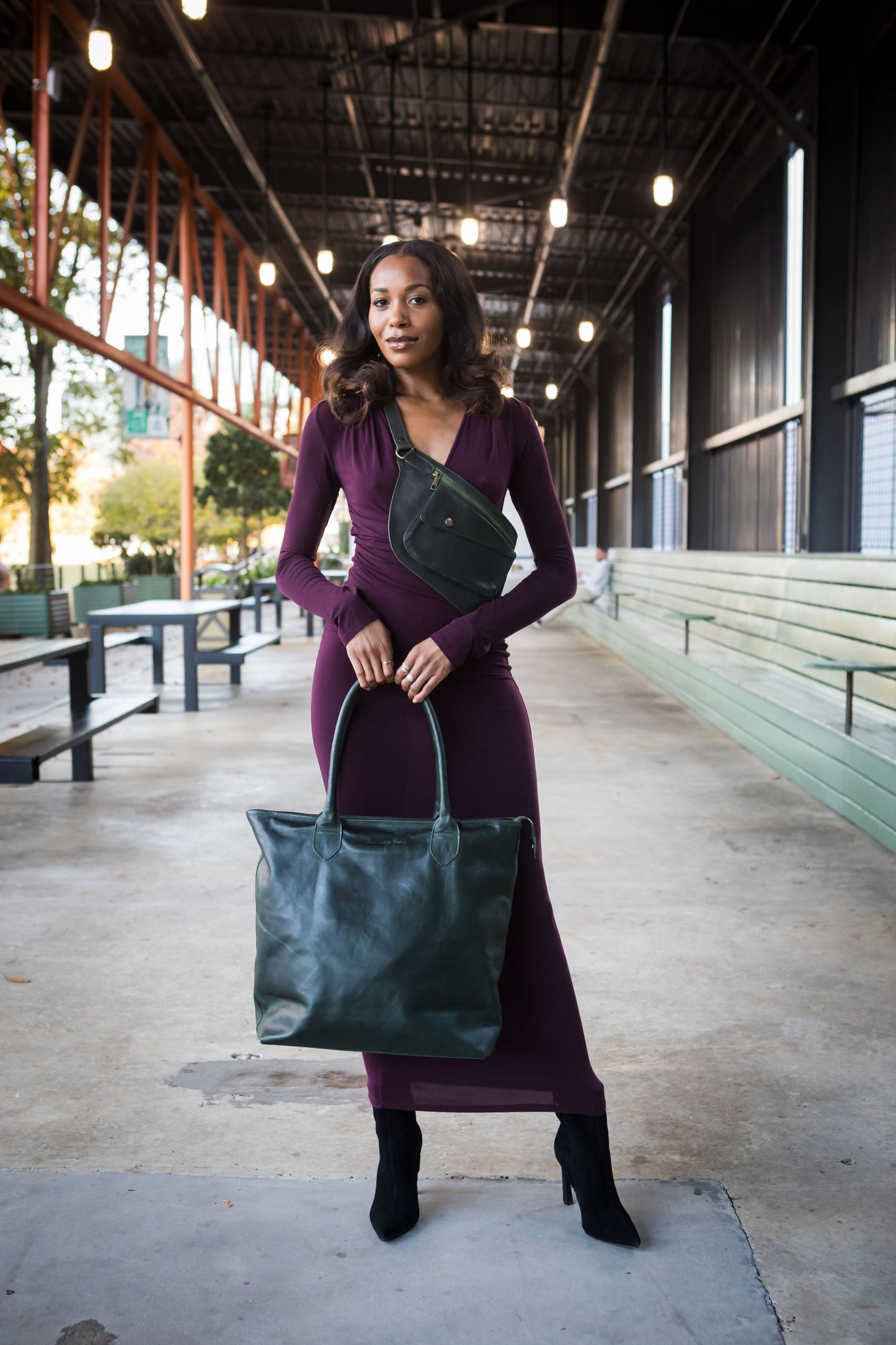 Wellington Tote - Hunter Green
