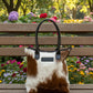 Petite Wellington Tote - Brown & White cowhide