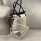 Petite Wellington Tote - Brown & White cowhide