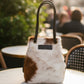 Camden Bucket bag - Brown & White Hair On